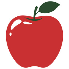 red apple vector illustration