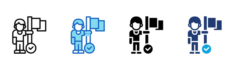 Independent icon Multi Style Vector Illustration 