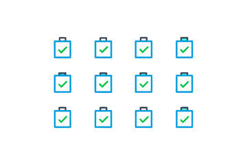 different-checklist-icon-sets-on-white