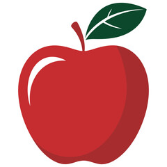 red apple vector illustration
