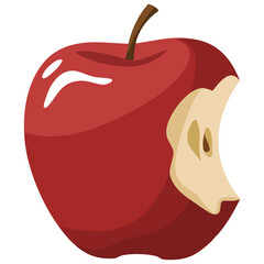 red apple on a white background