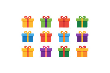 different-gift-box-icon-sets-on-white