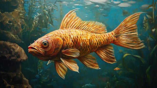 Hyperrealistic never before seen fish 