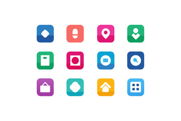 different-mobile-app-icon-sets-on-white