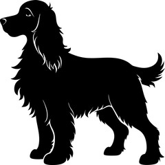 Cocker Spaniel  black silhouette vector icon 