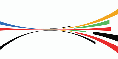 Abstract geometric colorful background with wave and basic shape. Background for international sport tournament in Paris France football basketball