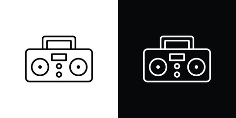 Boombox icon in black. flat graphic vector icon © Vince