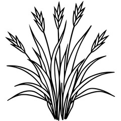 Floral Grassline Vector Art