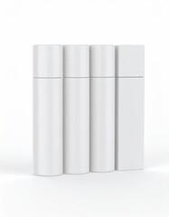 White cosmetic tubes mockup with packaging design.