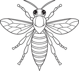 Yellowjacket insect worksheet for preschool fun
