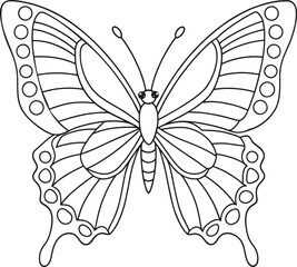 Zebra swallowtail preschool coloring activity
