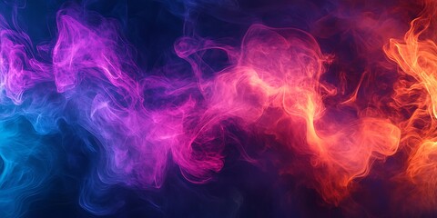 Vibrant Nebula Cosmic Clouds in Purple Pink and Orange