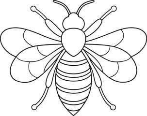 Bee coloring fun for preschool children