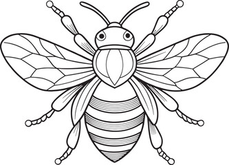 Bumblebee coloring page for insect learning