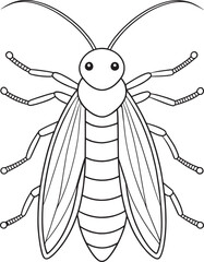 Caddisfly nature bug worksheet for learning