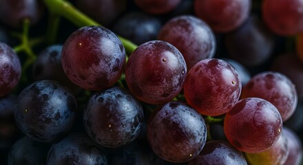Fototapeta premium Red grapes, Grapes, Bunch of grapes, Close-up of a Bunch of Red Grapes