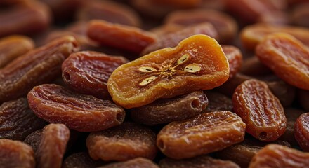Fototapeta premium Dried apricots, Apricots, Dried fruit, Close-up of Dried Apricots