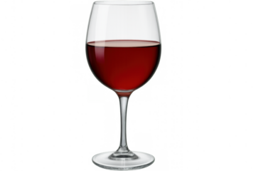 Studio shot of a glass of red wine on transparent background, ready to be added to any design project