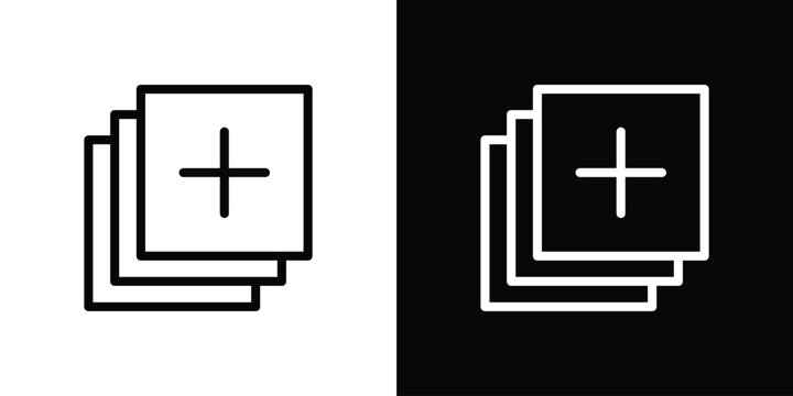 Add icon in black. flat graphic vector icon