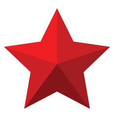 Fototapeta premium Star icon. Balanced star drawing. Vector illustration. Supereminence. Red stars. Award icon on white background. 