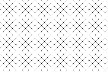 Vector background with dashed and dotted square pattern, illustrated in black and white with clean lines forming a modern, geometric grid design.

