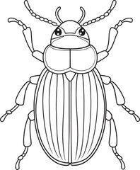 Ground beetle bug art activity for kids