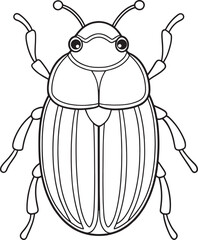 June bug preschool coloring sheet for kids