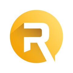 Letter R logo design template