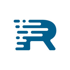 Letter R logo design template