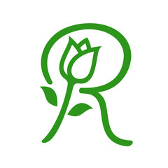 Letter R logo design template