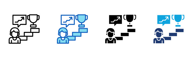 Achievement icon Multi Style Vector Illustration 