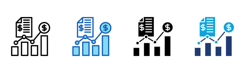 Trend Market icon Multi Style Vector Illustration 
