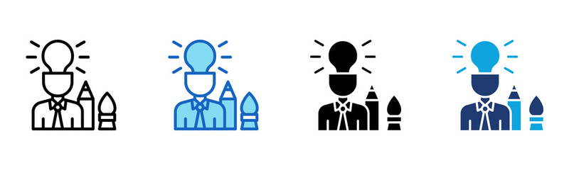 Creatie icon Multi Style Vector Illustration 