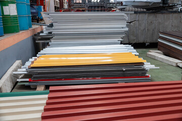 Examples of galvanized sheet that has been produced into grooves for sale
