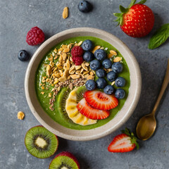 tropical fruit salad with kiwi