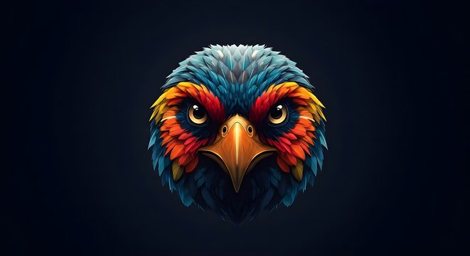 Eagle, Bird, Head, Colorful Eagle Head, Abstract Bird Portrait