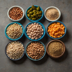 various kinds of spices in bowls