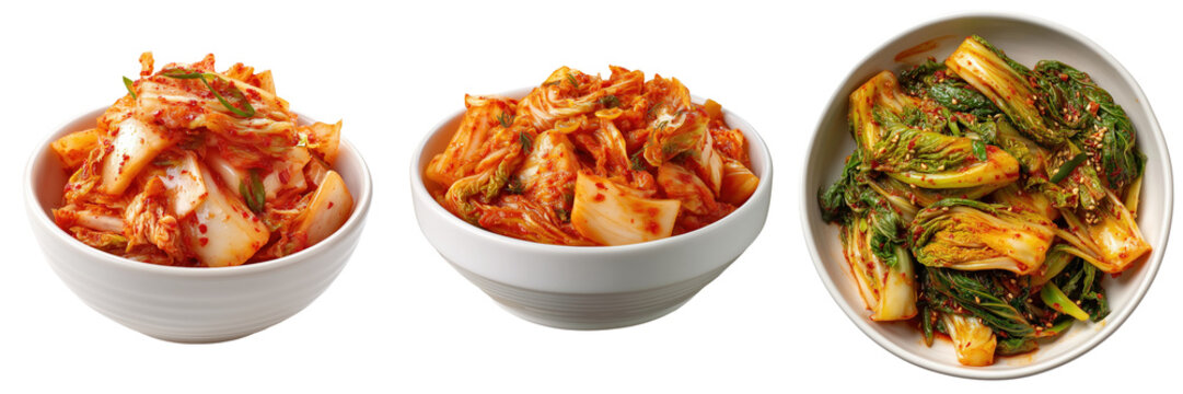 Exploring delicious kimchi varieties in indoor korean food photography