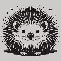 Colorful Cat Illustration with Geometric Shapes and Modern Design Elements