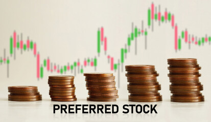 Preference shares also known as preferred stock as business concept