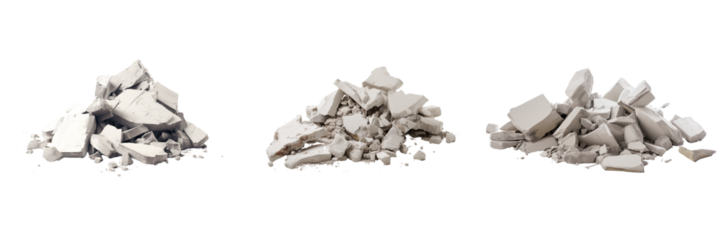 Breaking down concrete debris in construction sites industry photo