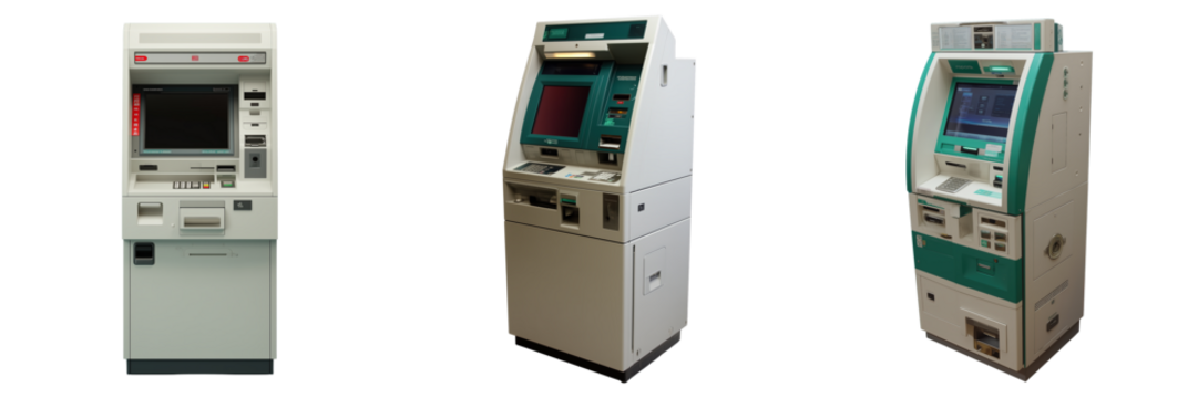 Automated teller machines displayed financial hub technology showcase