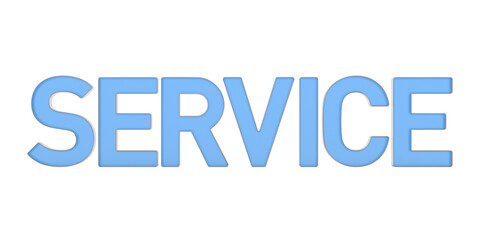 Service on white background. Isolated 3D illustration