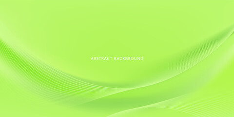 Soft Minimalist Abstract Background in Green and White Gradient Shades with flowing lines.