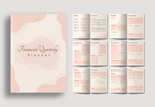 Financial Quarterly Planner Template for Budgeting and Business Planning