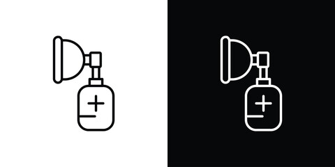 Anesthesia icon in black. flat graphic vector icon