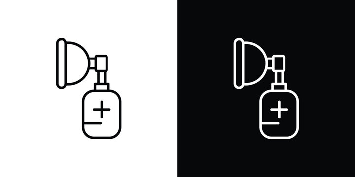 Anesthesia icon in black. flat graphic vector icon
