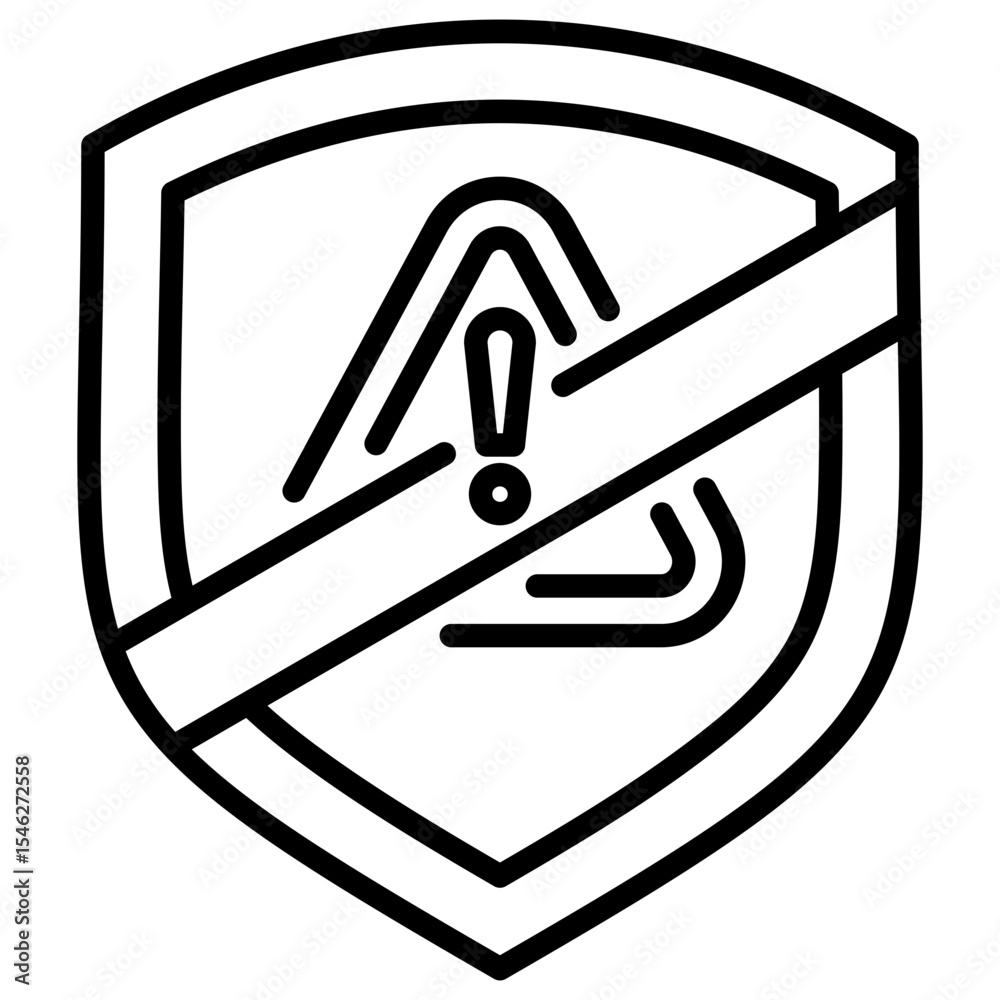 Poster mitigation line icon