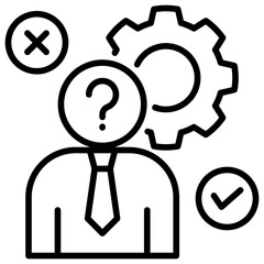 Hypothesis Line Icon