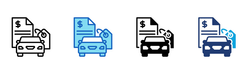 Price Quote icon Multi Style Vector Illustration 